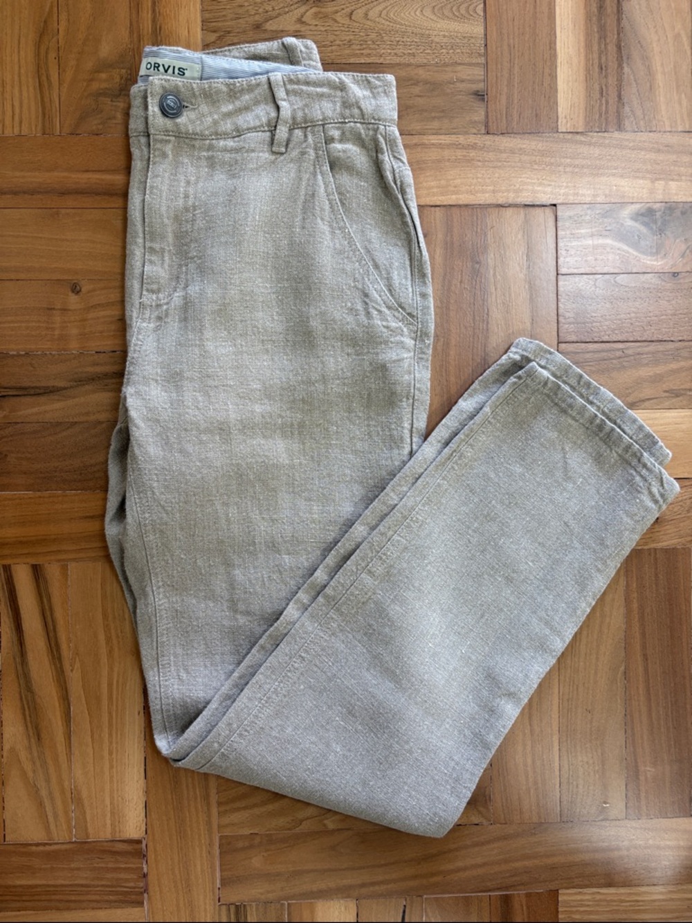 Orvis Sz 4 Casual women's Linen Pants in Natural